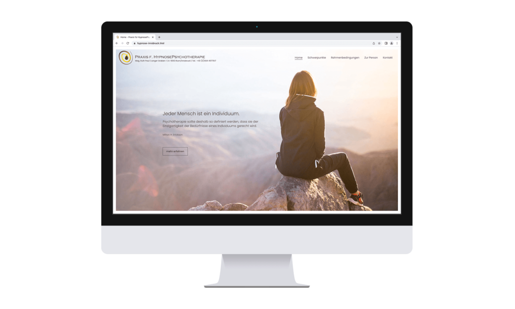 Website Hypnosetherapie Tirol I alpinonline