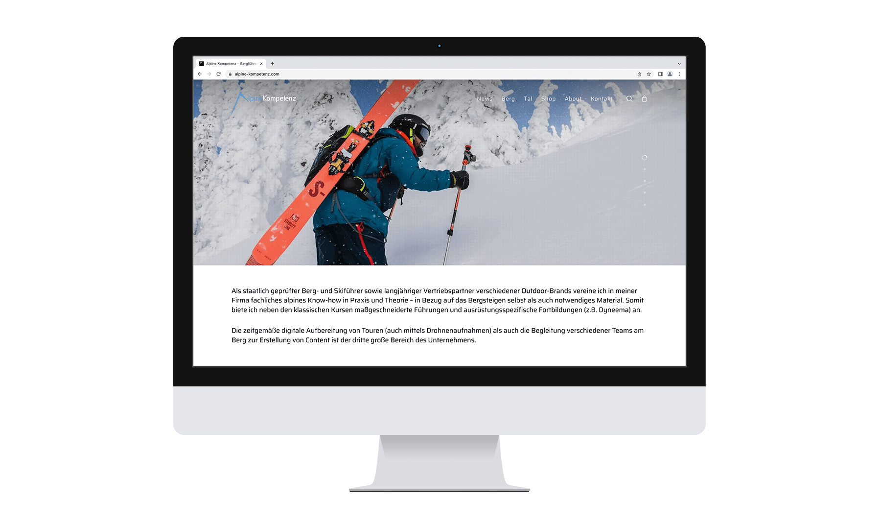 Website Alpine Kompetenz I alpinonline