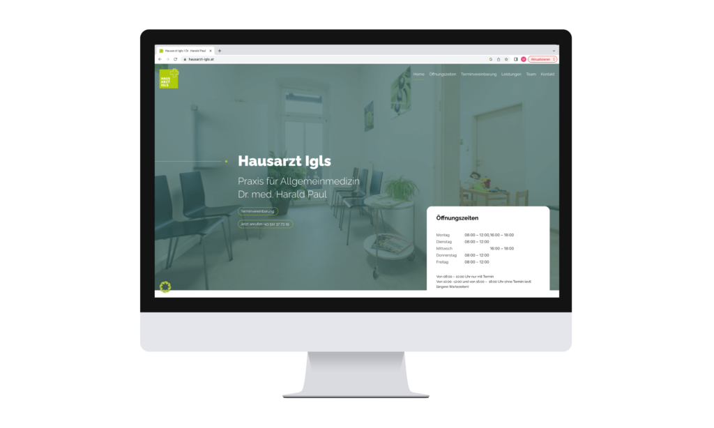 Website Hausarzt Igls | alpinonline