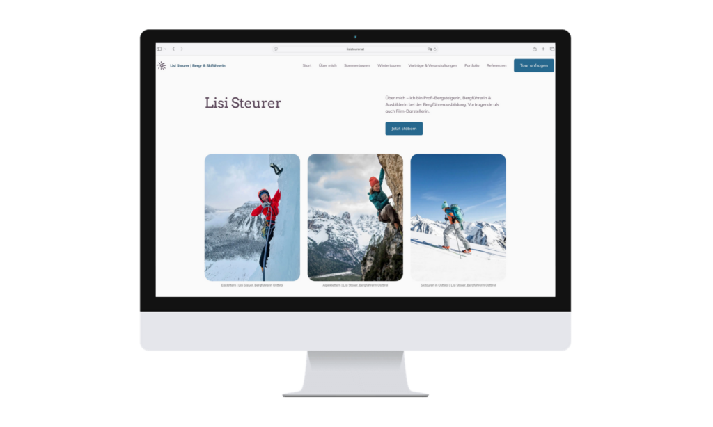 Realisierung Website Lisi Steurer | alpinonline