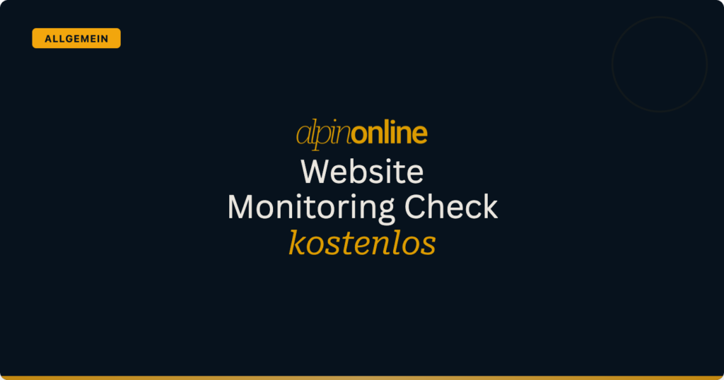 alpinonline Website Monitoring Check kostenlos | alpinonline