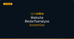 Website online Bedarfsanalyse kostenlos | alpinonline